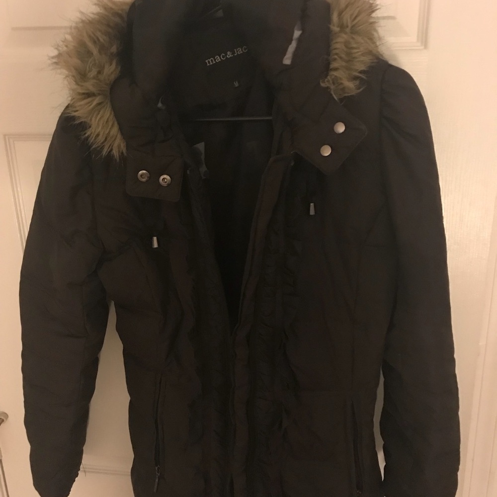 Mac & Jac size medium brown winter coat